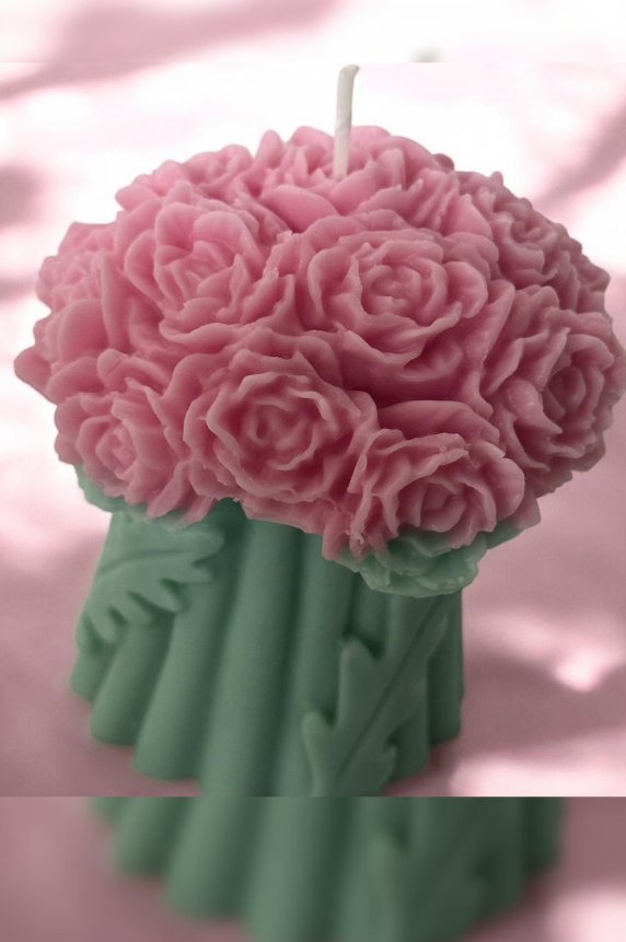 Blooming Rose Bouquet Candle